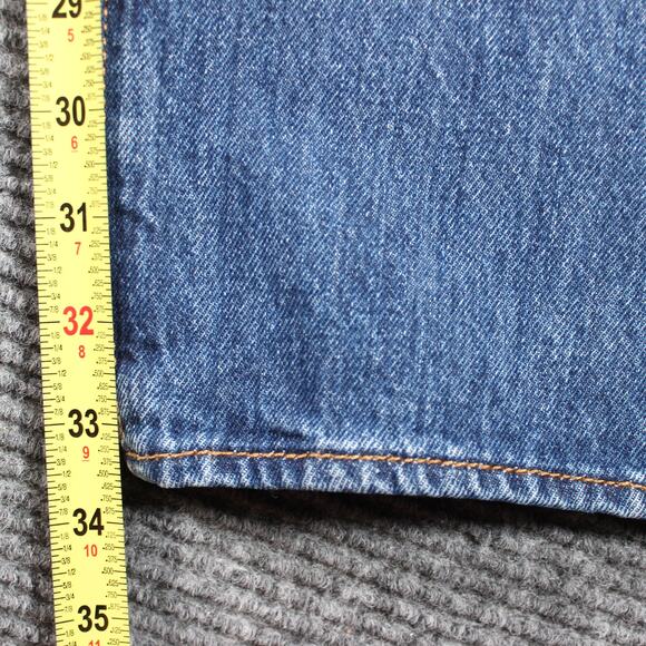 Levi’s 501 Jeans Mens 36x34 Blue Straight Button Fly Rigid - Picture 11 of 11